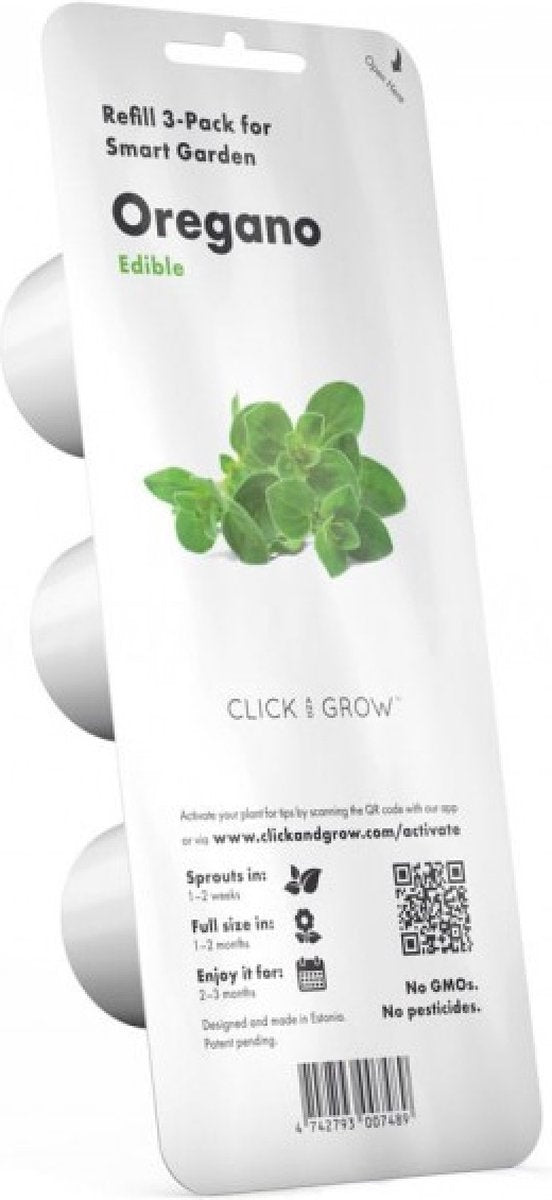 Click & Grow Origan / Recharge 3-pack – Capsules d’origan pour jardin d’intérieur intelligent