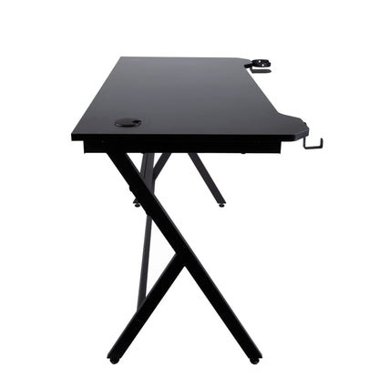 Konix Drakkar Mani - Bureau Gaming / Bureau d’ordinateur - Structure métallique robuste - Plateau MDF - Design ergonomique