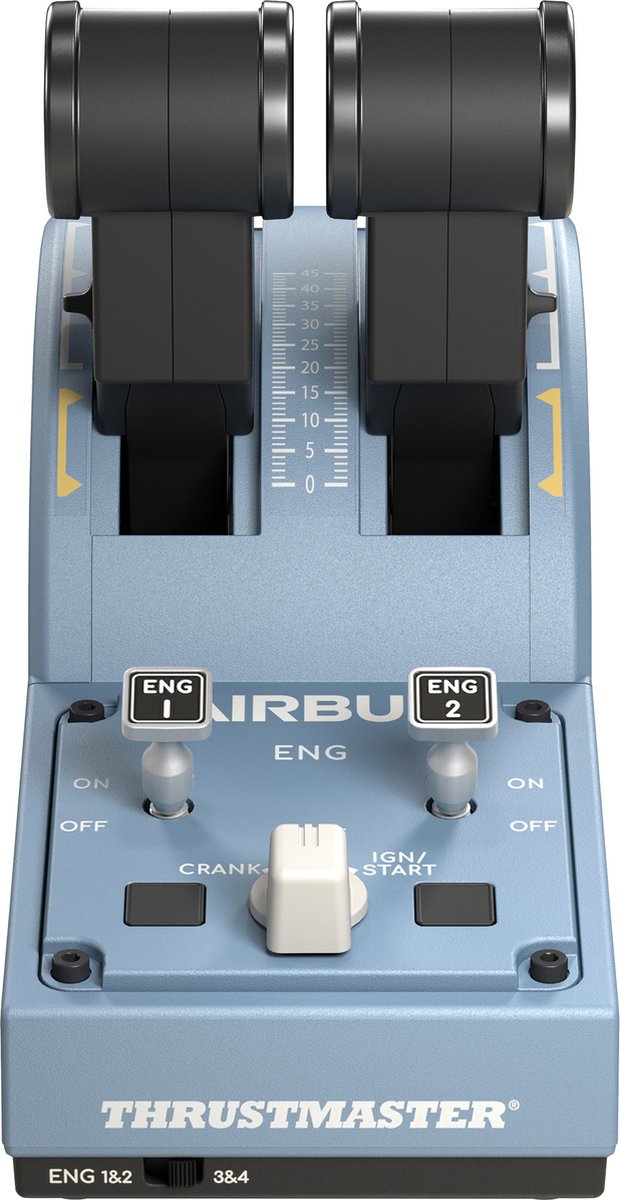 Thrustmaster TCA Quadrant Airbus Edition - Réplique manette des gaz Airbus - pour PC - 2 axes, 16 commandes - technologie magnétique H.E.A.R.T.
