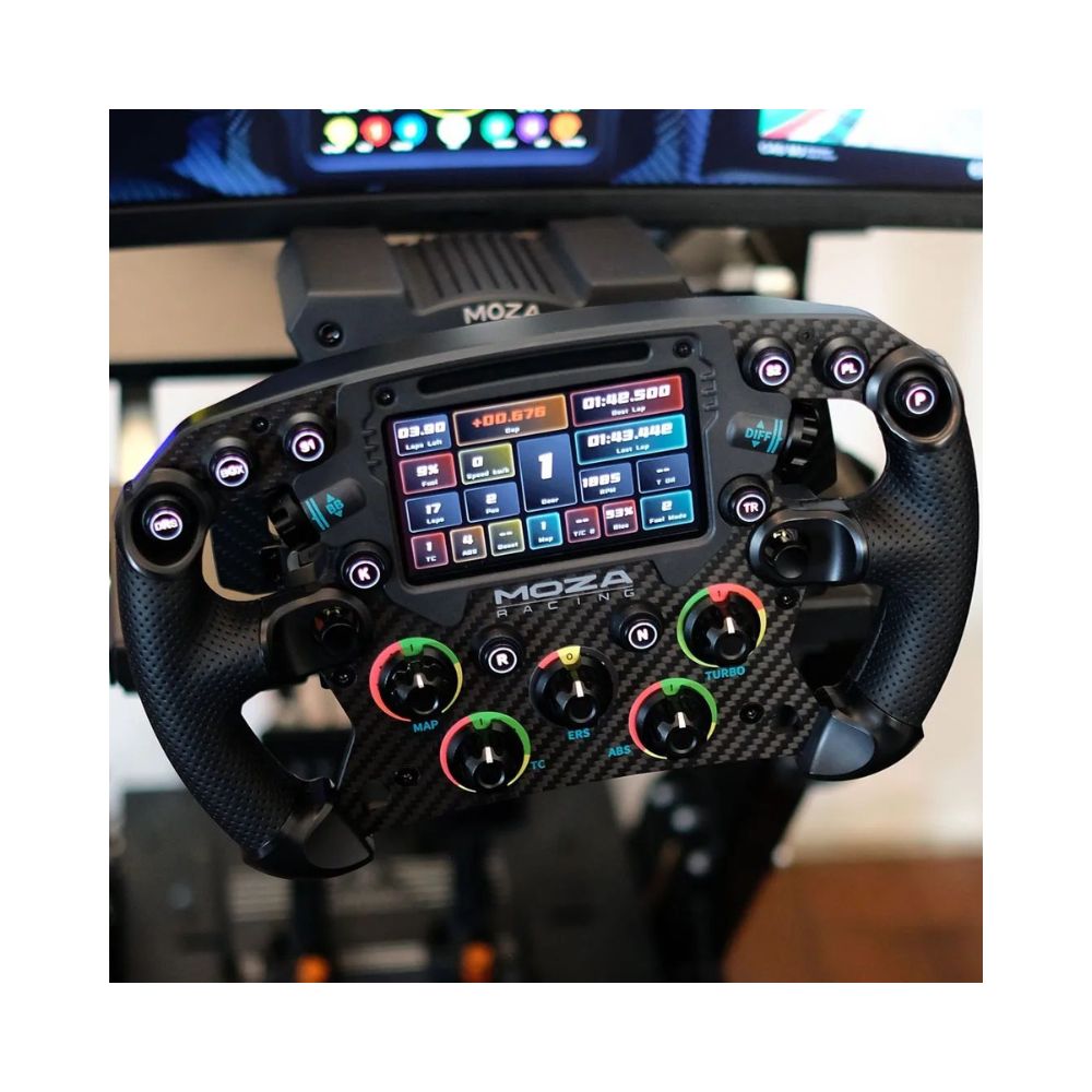 Moza Racing R12 V2 + FSR2 - Bundle volant de course Direct Drive 12 Nm + volant Formule 280 mm avec écran tactile - PC