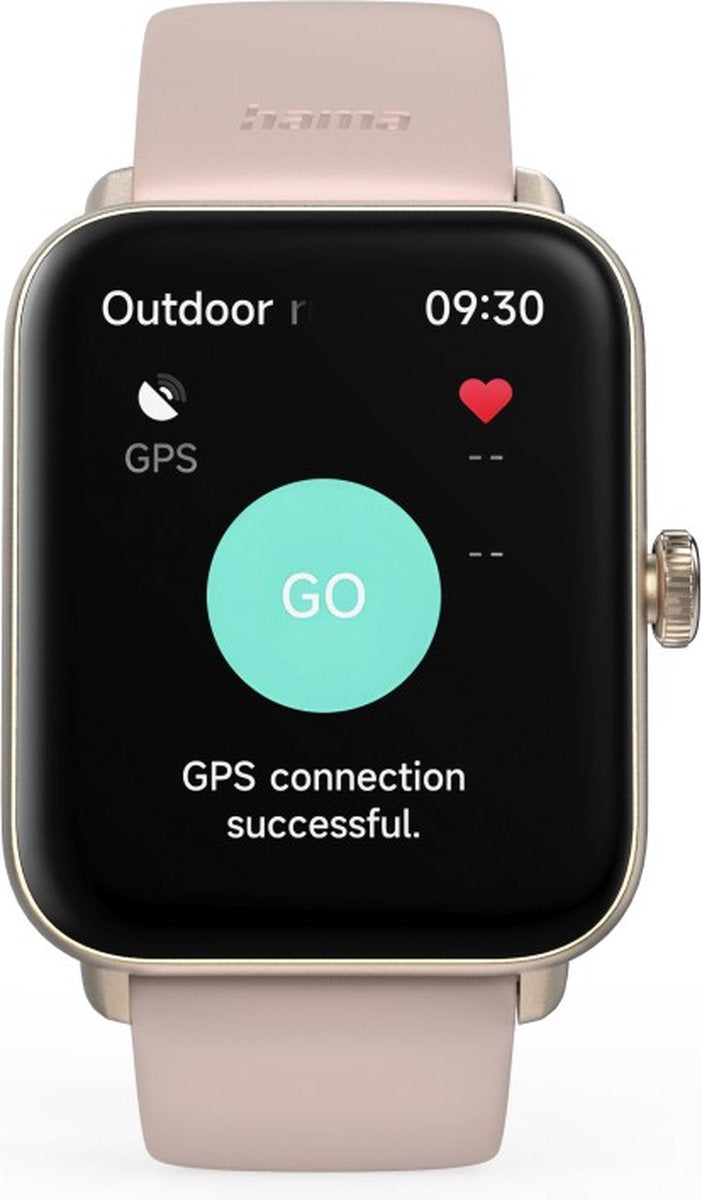 Hama Smartwatch 6010 – Montre connectée GPS avec fonction téléphone, écran TFT 44 mm, étanche