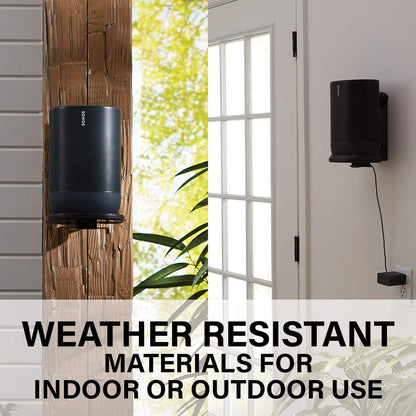 Sanus Support Enceinte WSSMM1-B2 pour Sonos Move – Intérieur/Extérieur – Noir