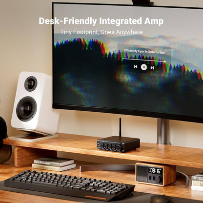 Fosi Audio BT30D - Amplificateur de puissance 2.1 canaux - Bluetooth 5.0 - avec réglage Bass & Treble