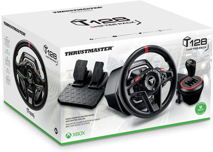 Thrustmaster T128-X + TH8S Shifter - Volant de course avec pédales - Force Feedback - avec levier de vitesse - Xbox Series et PC