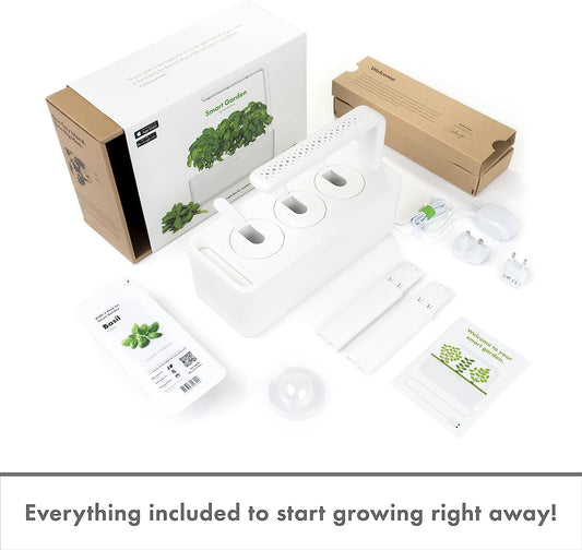 Click & Grow Smart Garden 3, Gris foncé – Jardin d’intérieur intelligent compact avec LED