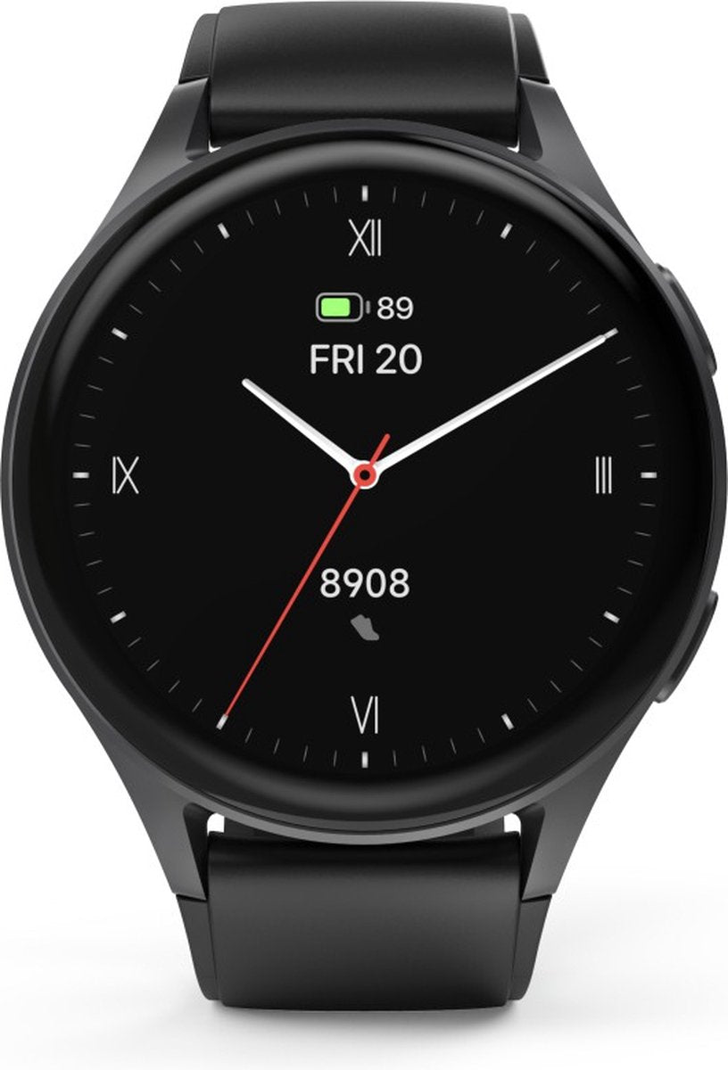Hama Smartwatch 8900 – Montre Connectée Noire avec Fonction Téléphone, GPS, Écran AMOLED, Étanche & 110+ Modes Sport