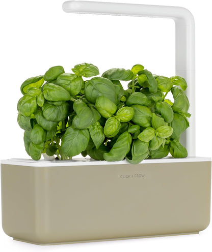 Click & Grow Smart Garden 3, Beige – Jardin d’intérieur intelligent avec lumière LED et 3 capsules