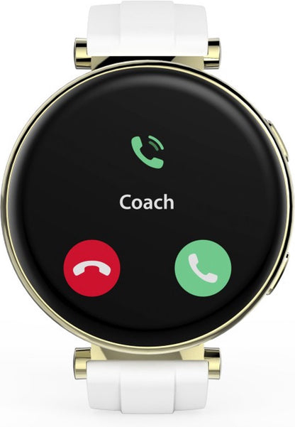 Hama Smartwatch 7000 – Montre Connectée AMOLED 43 mm, Téléphone, Étanche, Or