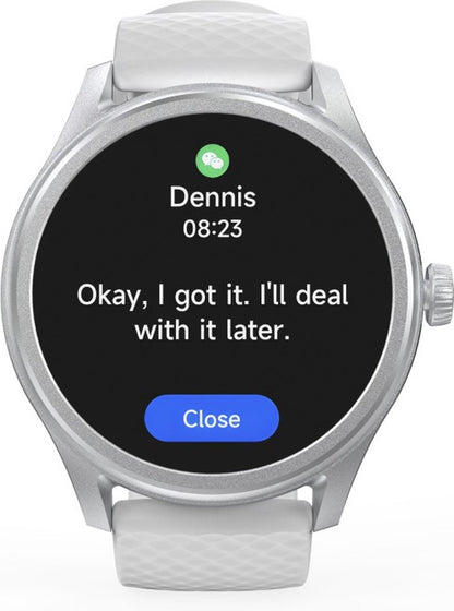 Hama Smartwatch 5010 – Montre Connectée Argent/Gris 46 mm Étanche avec Suivi du Sommeil