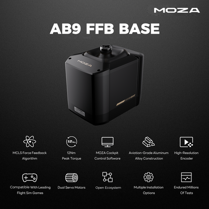 MOZA AB9 – Base Direct Drive 9 Nm pour Joystick ou Shifter