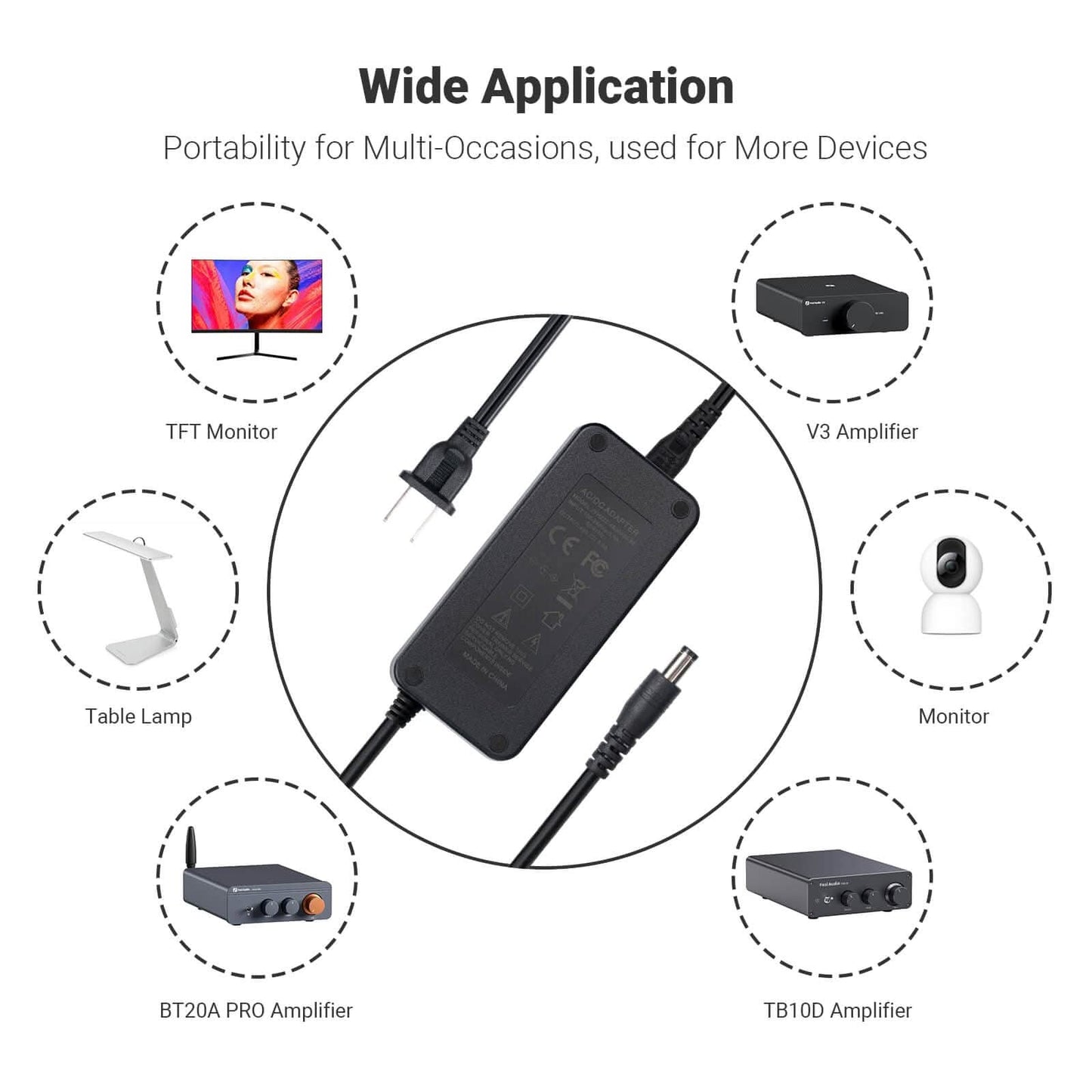 Fosi Audio Bloc d’Alimentation 48V 10A – Haute Puissance – Technologie GaN – Pour Amplificateurs Classe D