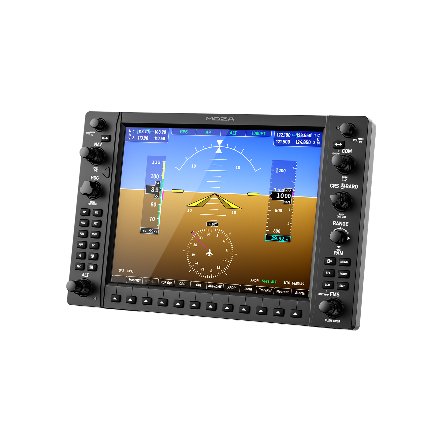 MOZA MGX1000 – Tableau de Bord Numérique pour Simulateur de Vol