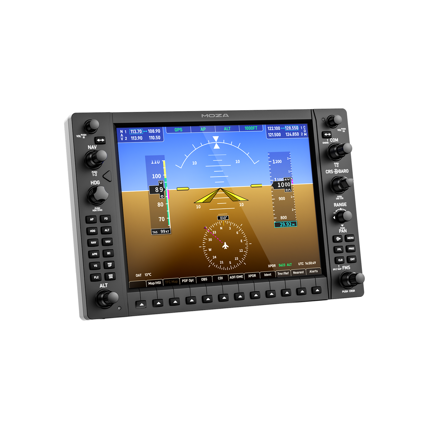 MOZA MGX1000 – Tableau de Bord Numérique pour Simulateur de Vol