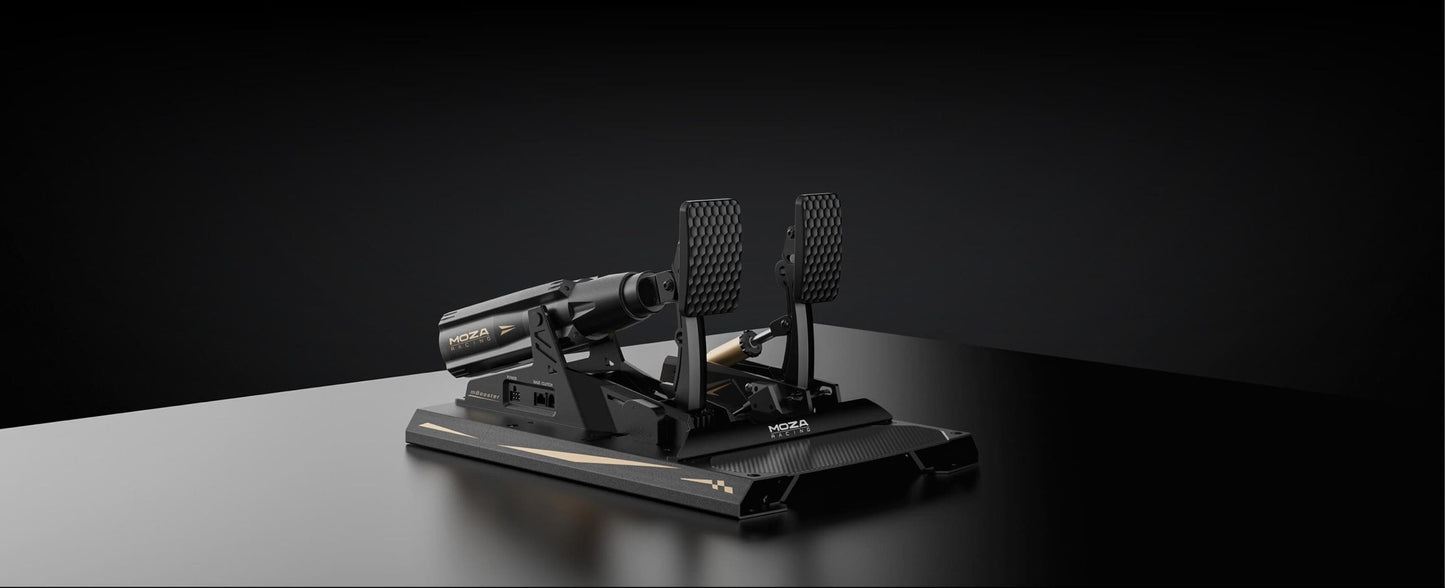 MOZA mBooster Active Pedal Set - Jeu de pédales avec retour de force et réglages avancés