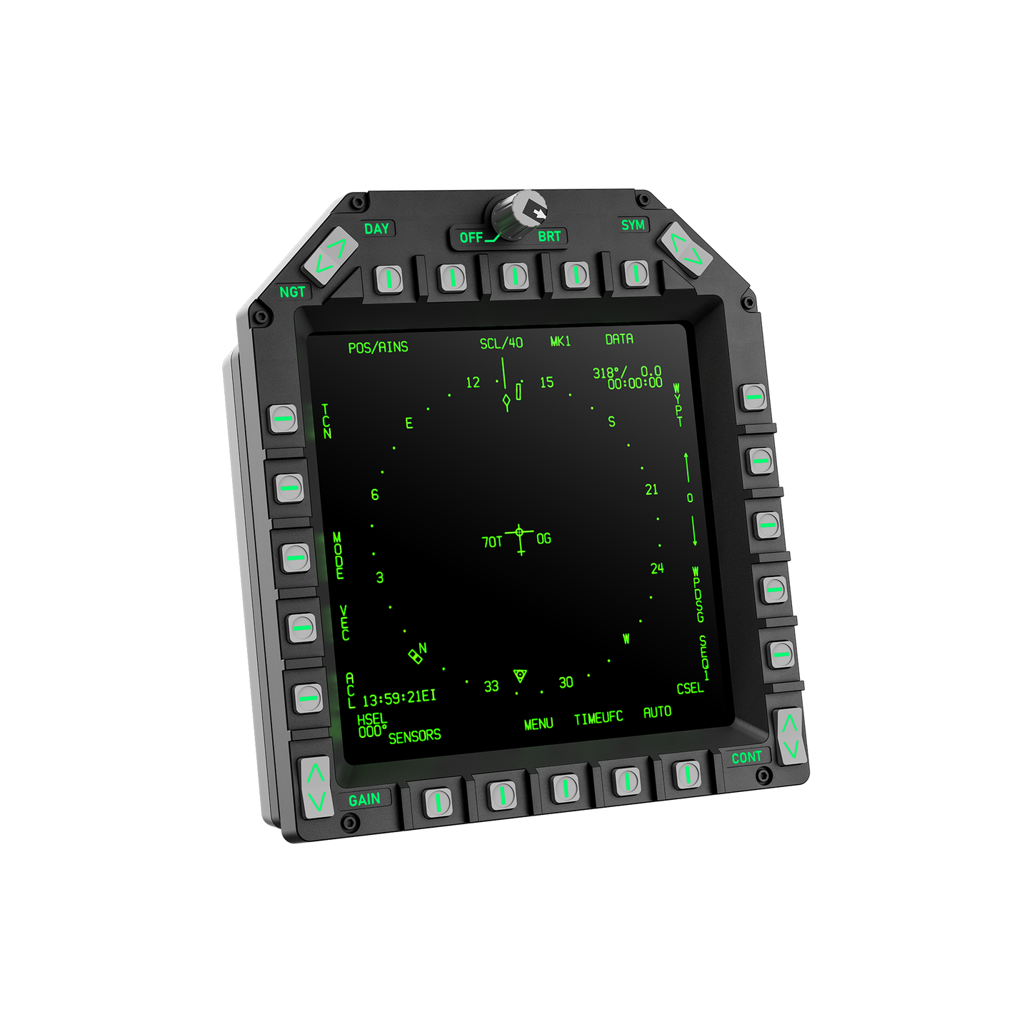 MOZA AMPCD – Écran Multifonction pour Simulateur de Vol