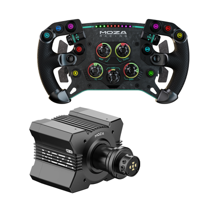 MOZA R9 V3 + GS V2P + SRP2 – Pack Sim Racing Direct Drive 9Nm PC