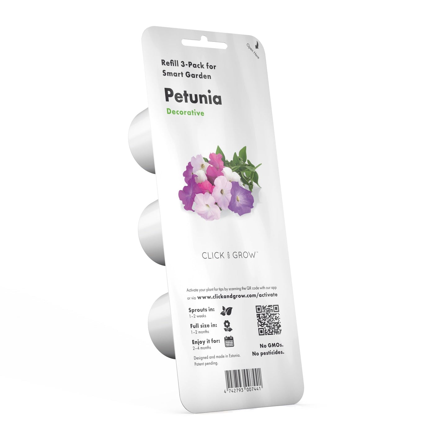 Click & Grow Pétunia rose / 3-pack – Capsules florales pour jardin d’intérieur intelligent