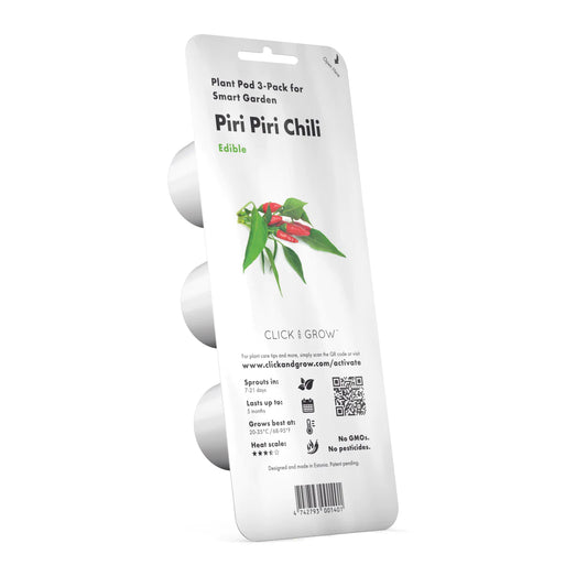 Click & Grow Piment Piri Piri / 3-pack – Capsules de piment fort pour jardin d’intérieur intelligent