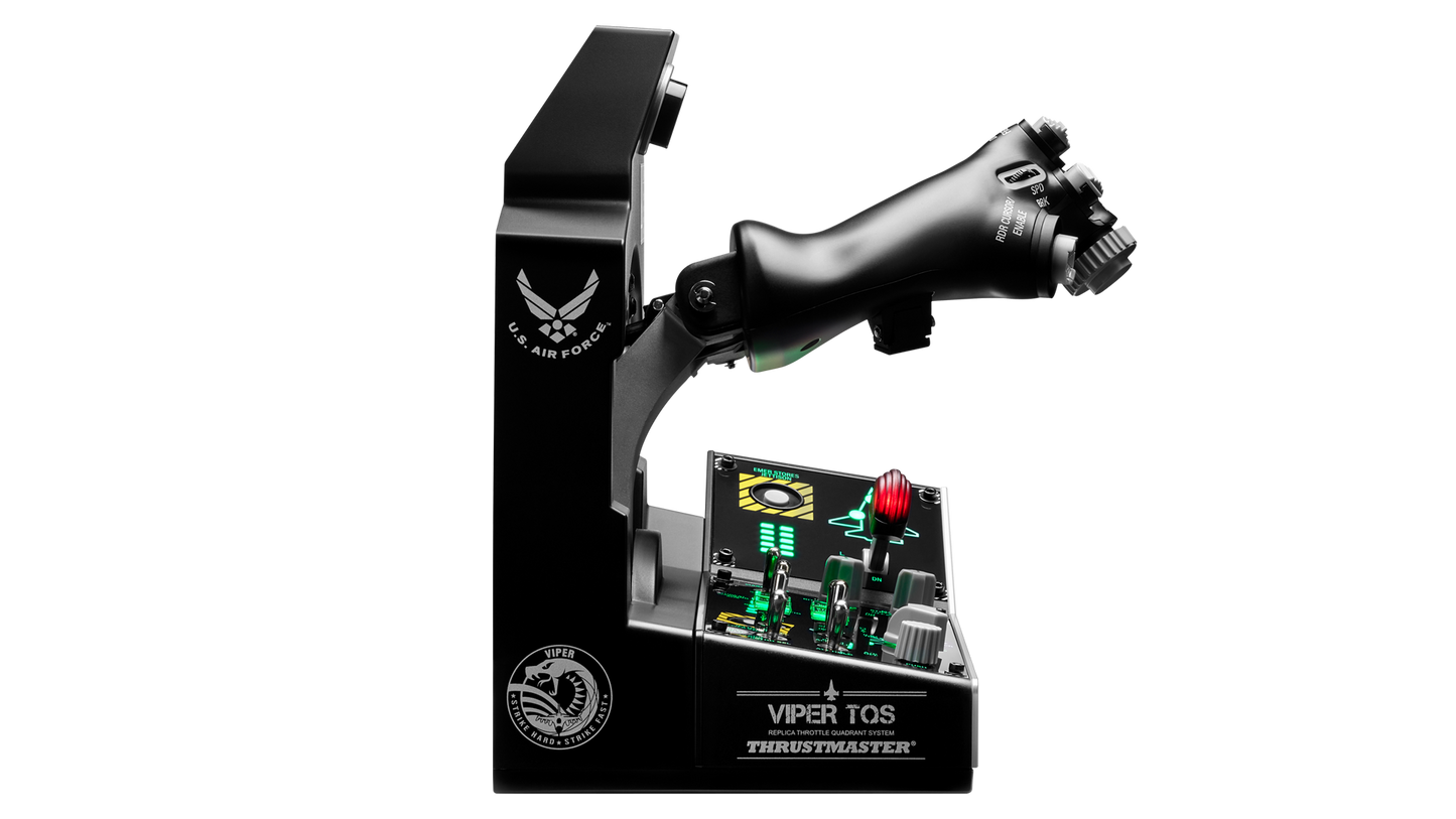 Thrustmaster Viper TQS Mission Pack – Contrôleur de simulation de vol – Manette des gaz avec panneau – Pour PC