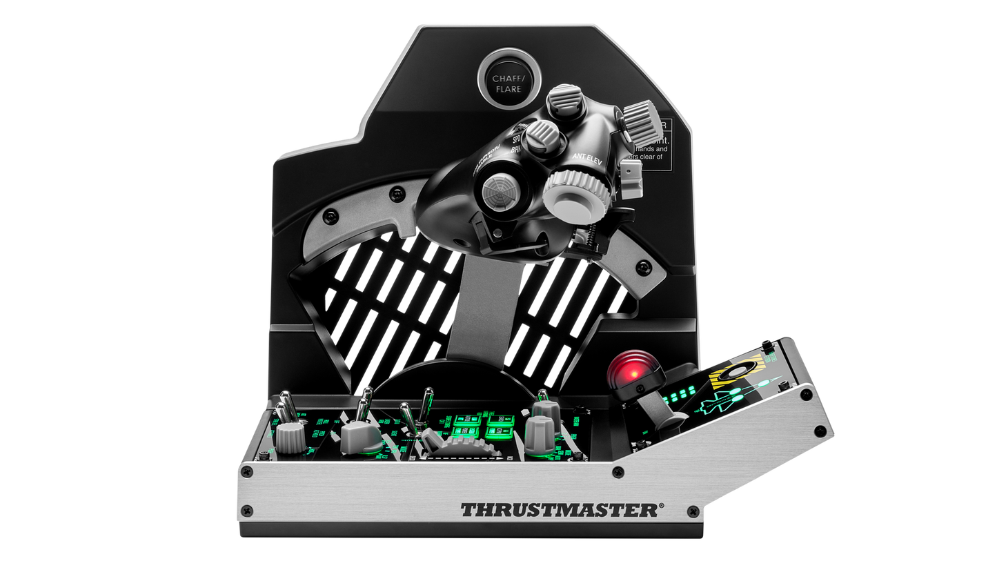 Thrustmaster Viper TQS Mission Pack – Contrôleur de simulation de vol – Manette des gaz avec panneau – Pour PC