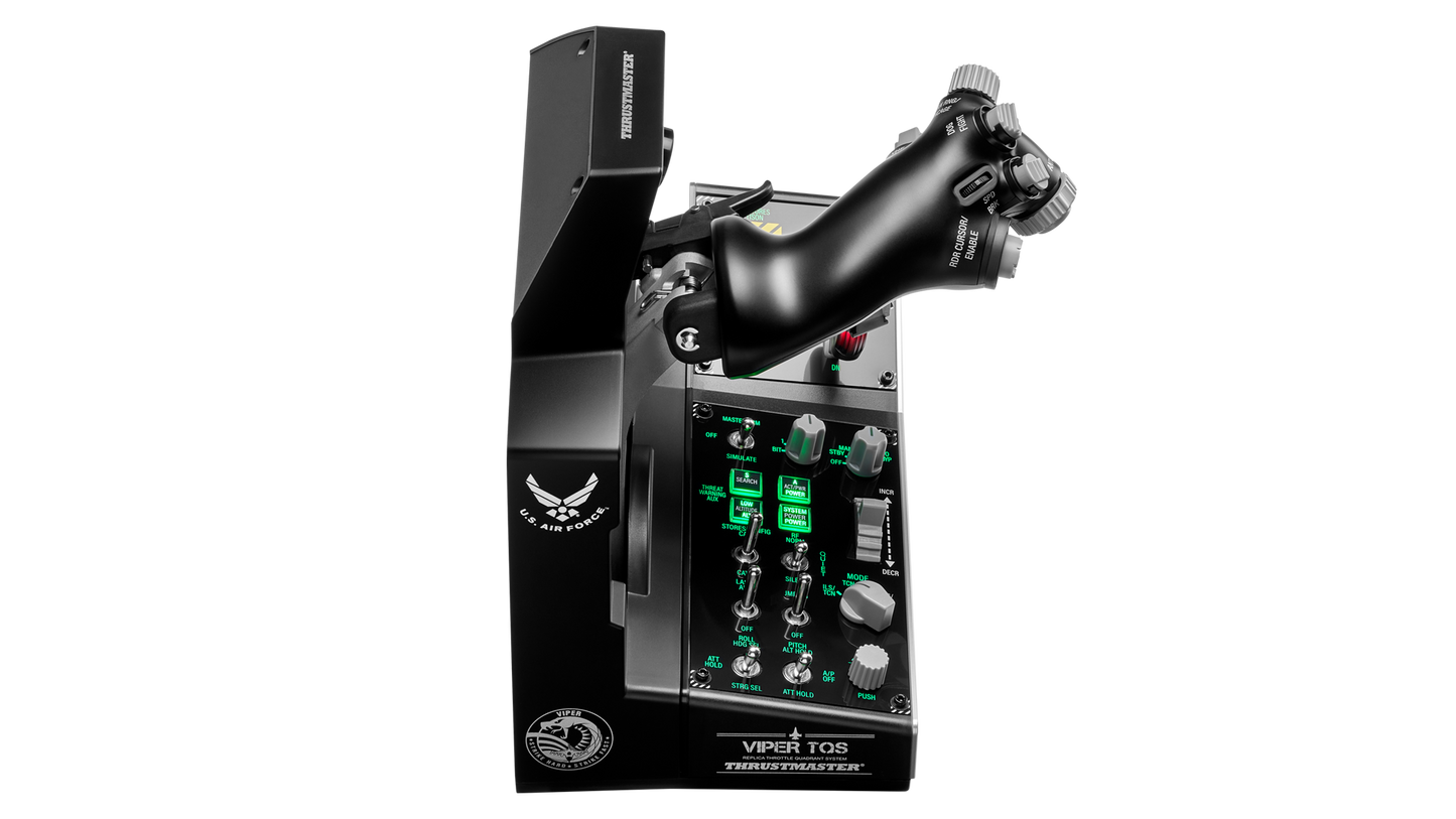 Thrustmaster Viper TQS Mission Pack – Contrôleur de simulation de vol – Manette des gaz avec panneau – Pour PC