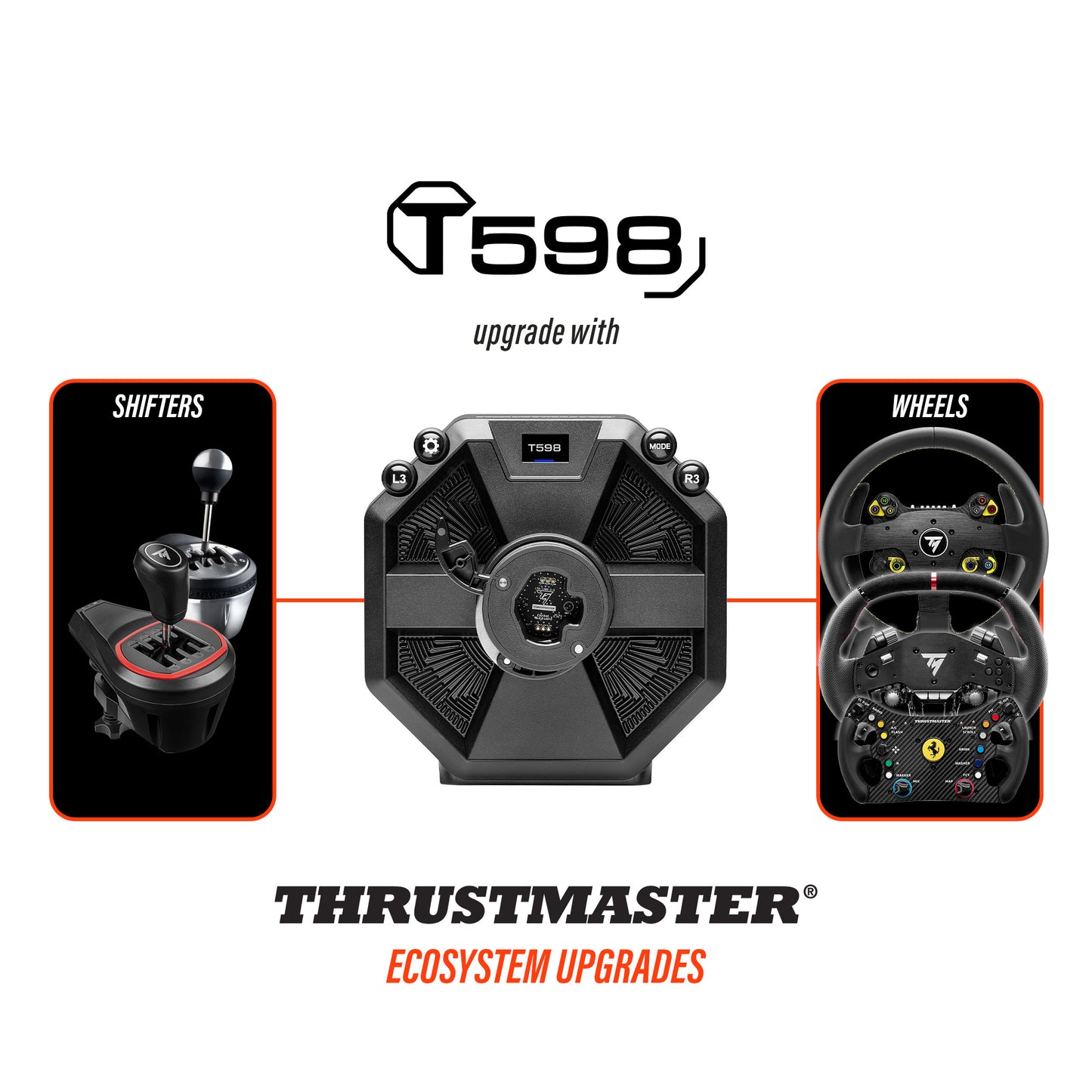 Thrustmaster T598-P - Volant de course et pédales - Direct Axial Drive 10 Nm Force Feedback - Pour PS5, PS4, PC