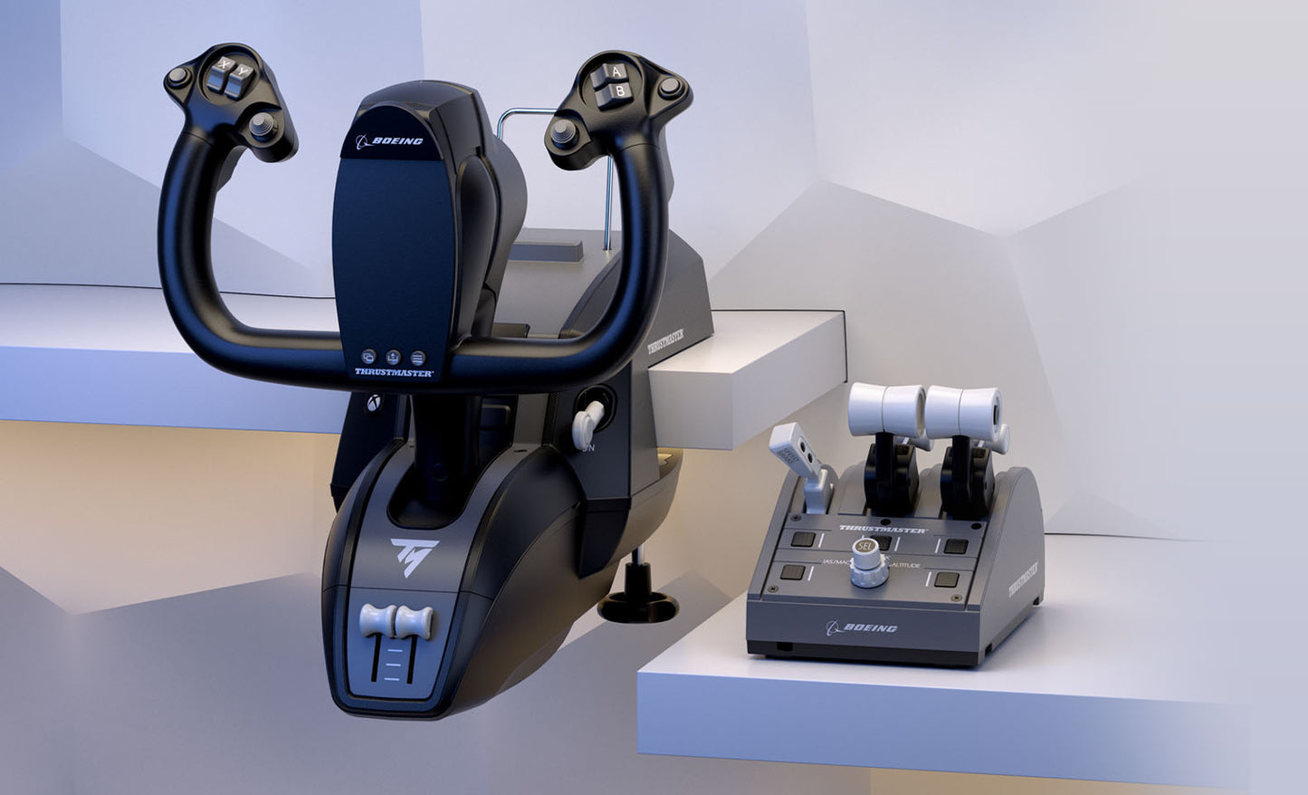 Thrustmaster TCA Yoke Pack Boeing Edition - Système de contrôle de vol - Avec palonnier et quadrant - Pour PC et Xbox Series X|S