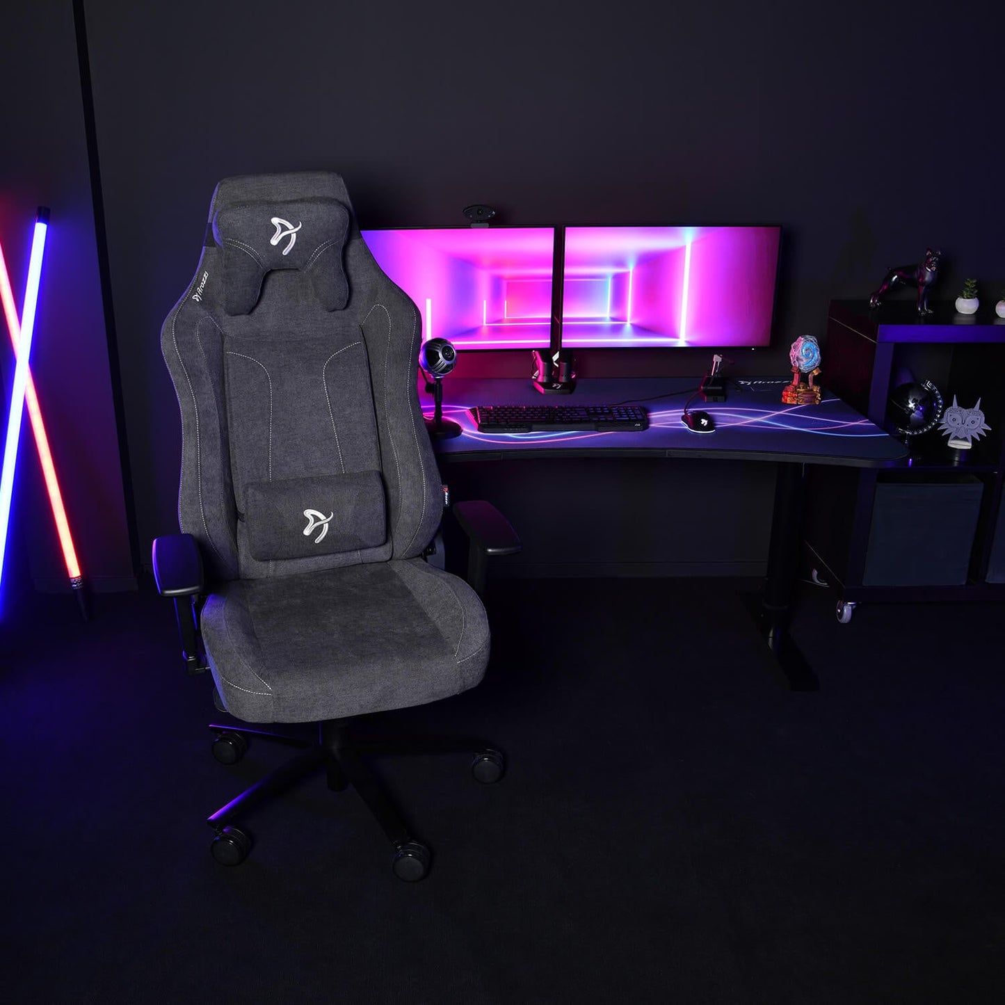 Arozzi Vernazza XL - Chaise gaming extra large - Tissu SoftFabric - Gris foncé