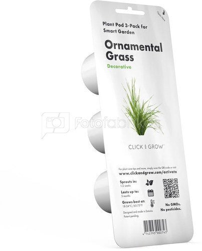Click & Grow Herbe ornementale / 3-pack – Capsules décoratives pour jardin d’intérieur intelligent