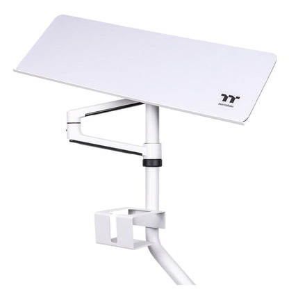 Thermaltake Keyboard & Mouse Tray – Plateau clavier et souris pour cockpit de simulation – Réglable en hauteur, inclinaison et rotation – Blanc