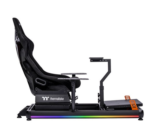 Thermaltake GF500 – Cockpit de simulation de vol – Châssis en acier renforcé – Siège baquet réglable – Compatible PC / Xbox / PlayStation – Noir