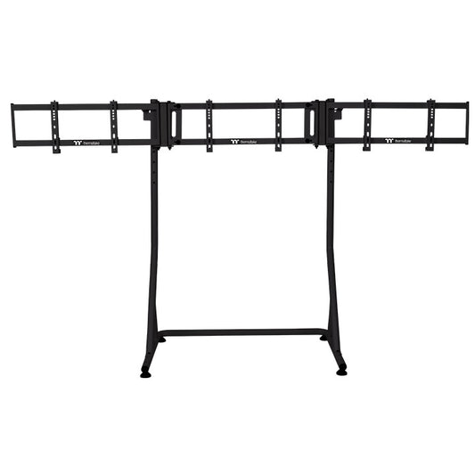 Thermaltake Triple Racing Monitor Stand Pro – Support triple écrans renforcé – Structure en acier réglable – Compatible 32’’ à 55’’ – Noir