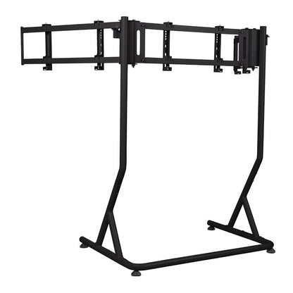 Thermaltake Triple Racing Monitor Stand Pro – Support triple écrans renforcé – Structure en acier réglable – Compatible 32’’ à 55’’ – Noir