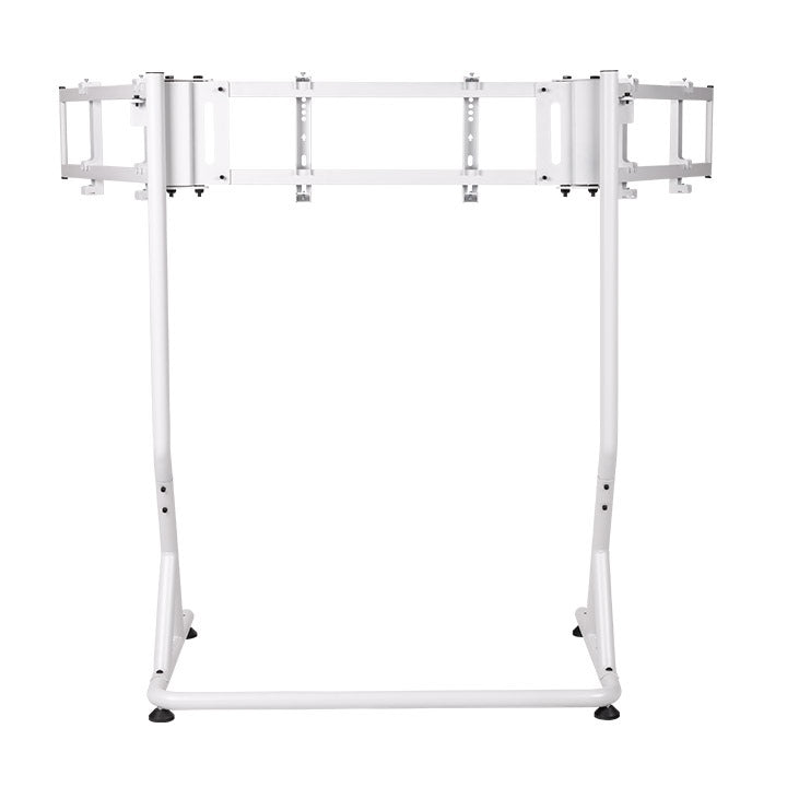 Thermaltake Triple Racing Monitor Stand Pro Snow – Support triple écrans renforcé – Structure en acier réglable – Compatible 32’’ à 55’’ – Blanc
