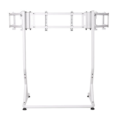 Thermaltake Triple Racing Monitor Stand Pro Snow – Support triple écrans renforcé – Structure en acier réglable – Compatible 32’’ à 55’’ – Blanc