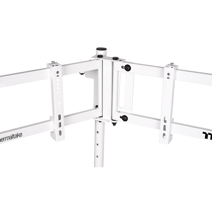 Thermaltake Triple Racing Monitor Stand Pro Snow – Support triple écrans renforcé – Structure en acier réglable – Compatible 32’’ à 55’’ – Blanc