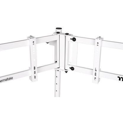 Thermaltake Triple Racing Monitor Stand Pro Snow – Support triple écrans renforcé – Structure en acier réglable – Compatible 32’’ à 55’’ – Blanc
