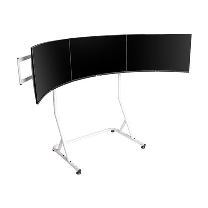 Thermaltake Triple Racing Monitor Stand Pro Snow – Support triple écrans renforcé – Structure en acier réglable – Compatible 32’’ à 55’’ – Blanc