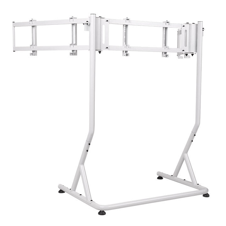 Thermaltake Triple Racing Monitor Stand Pro Snow – Support triple écrans renforcé – Structure en acier réglable – Compatible 32’’ à 55’’ – Blanc