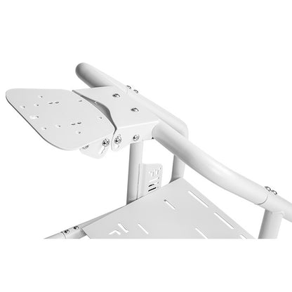 Thermaltake GR300 Snow – Cockpit de simulation de course – Châssis en acier blanc pliable – Réglable et compact – Compatible PC / PS / Xbox