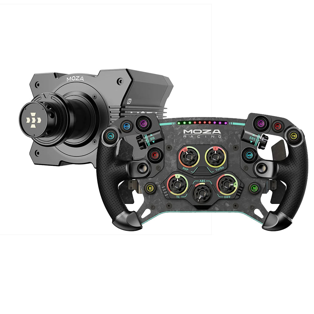Moza Racing R12 V2 + GS V2P - Bundle volant de course Direct Drive 12 Nm + volant GT 300 mm - PC