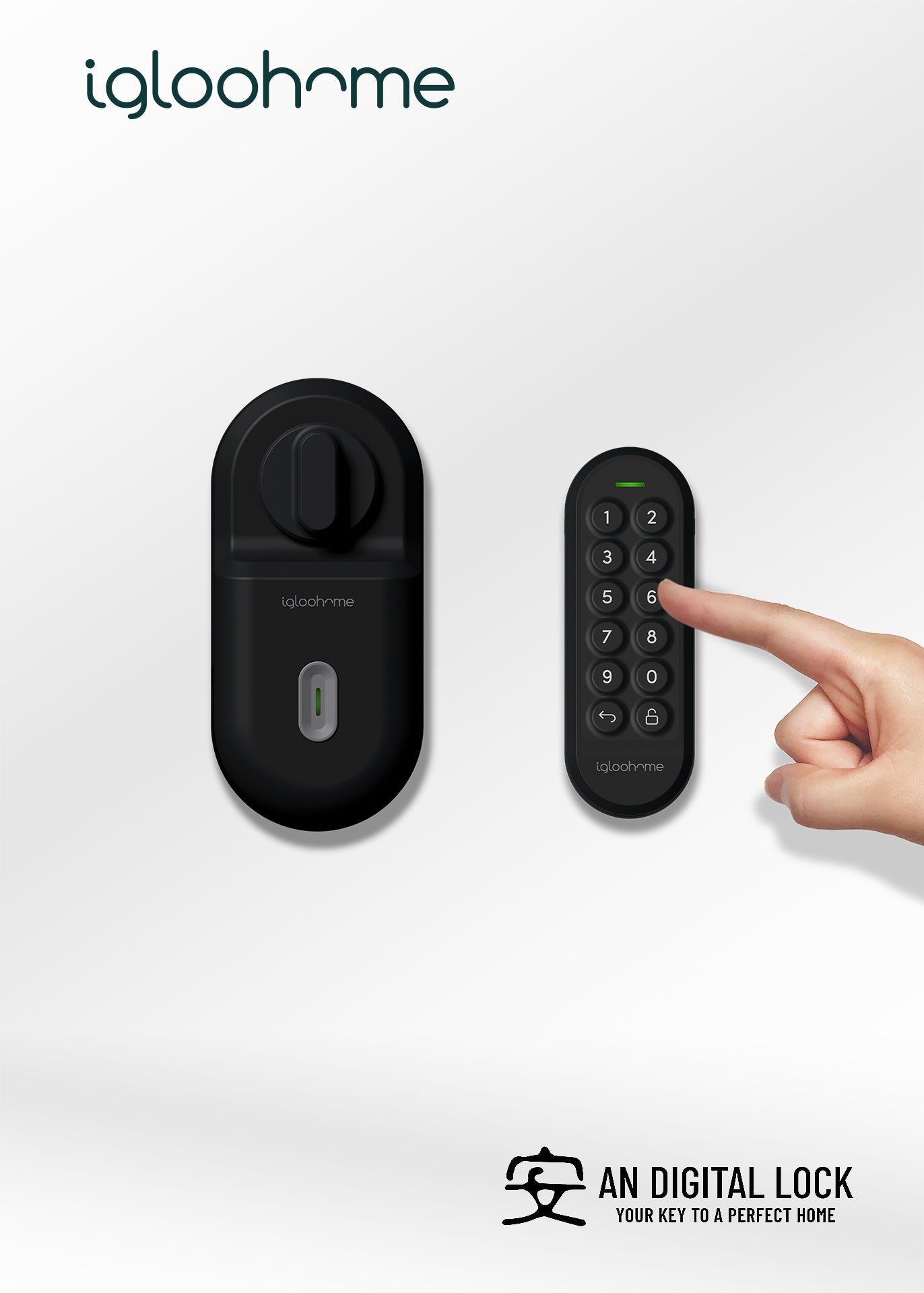 Igloohome Retrofit + Clavier Keypad – Serrure Connectée avec Accès par Code – Montage Intérieur