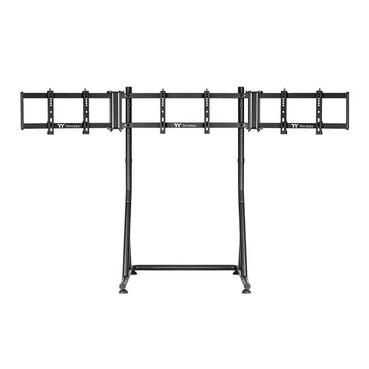 Thermaltake Triple Racing Monitor Stand – Support triple écrans – Structure en acier réglable – Compatible 32’’ à 49’’ – Noir