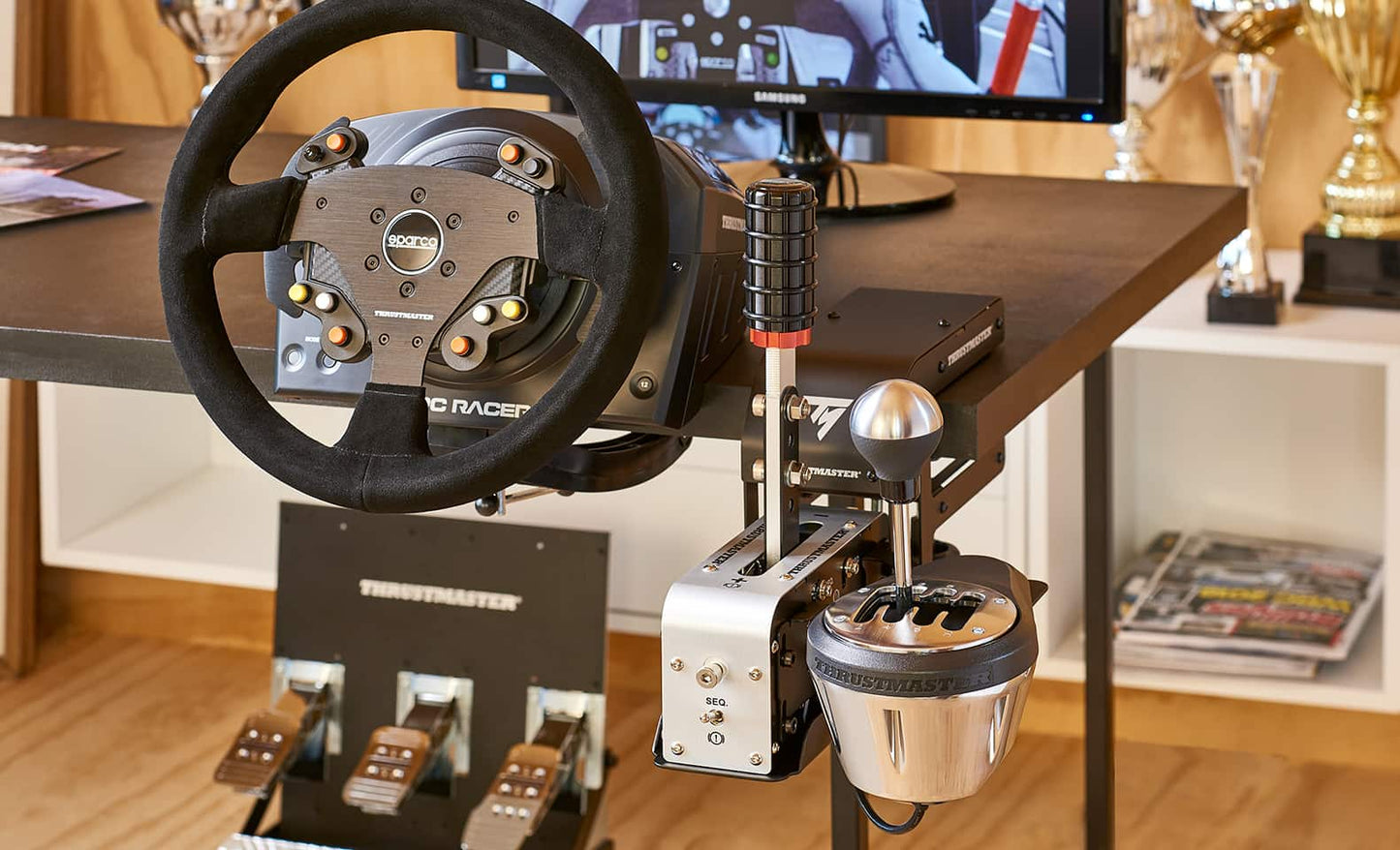 Thrustmaster Racing Clamp – Système de fixation – Pince en métal pour levier de vitesses et frein à main