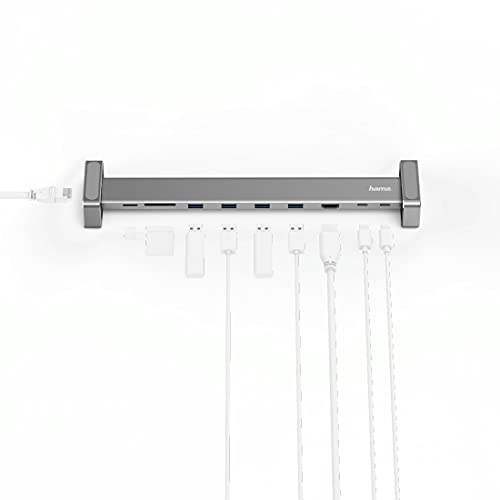 Hama 9in1-USB-C-dockingstation voor 4x USB-A, USB-C, HDMIO, LAN, SD, microSD