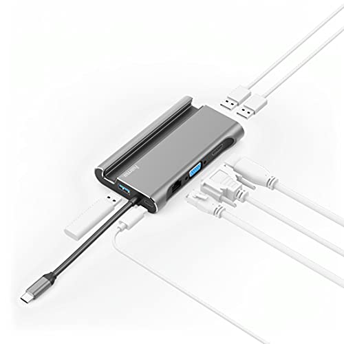 Hama 7in1-USB-C--dockingstation voor 3x USB-A 3.1, HDMIO, VGA, LAN, USB-C (PD)
