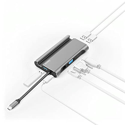 Hama 7in1-USB-C--dockingstation voor 3x USB-A 3.1, HDMIO, VGA, LAN, USB-C (PD)