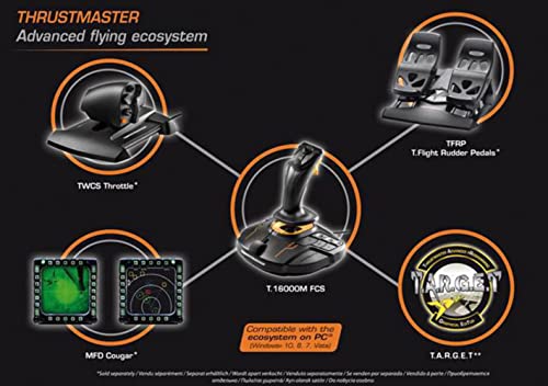 Thrustmaster T.16000M FCS Flight Pack - Système de contrôle de vol - Joystick, manette des gaz et palonniers - pour PC