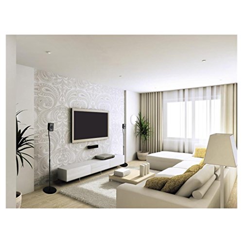 Hama 49594 Pied pour Haut-Parleur Rigide Distance Sol/Plafond (Max.): 12.3 cm Noir 1 Paire(s)